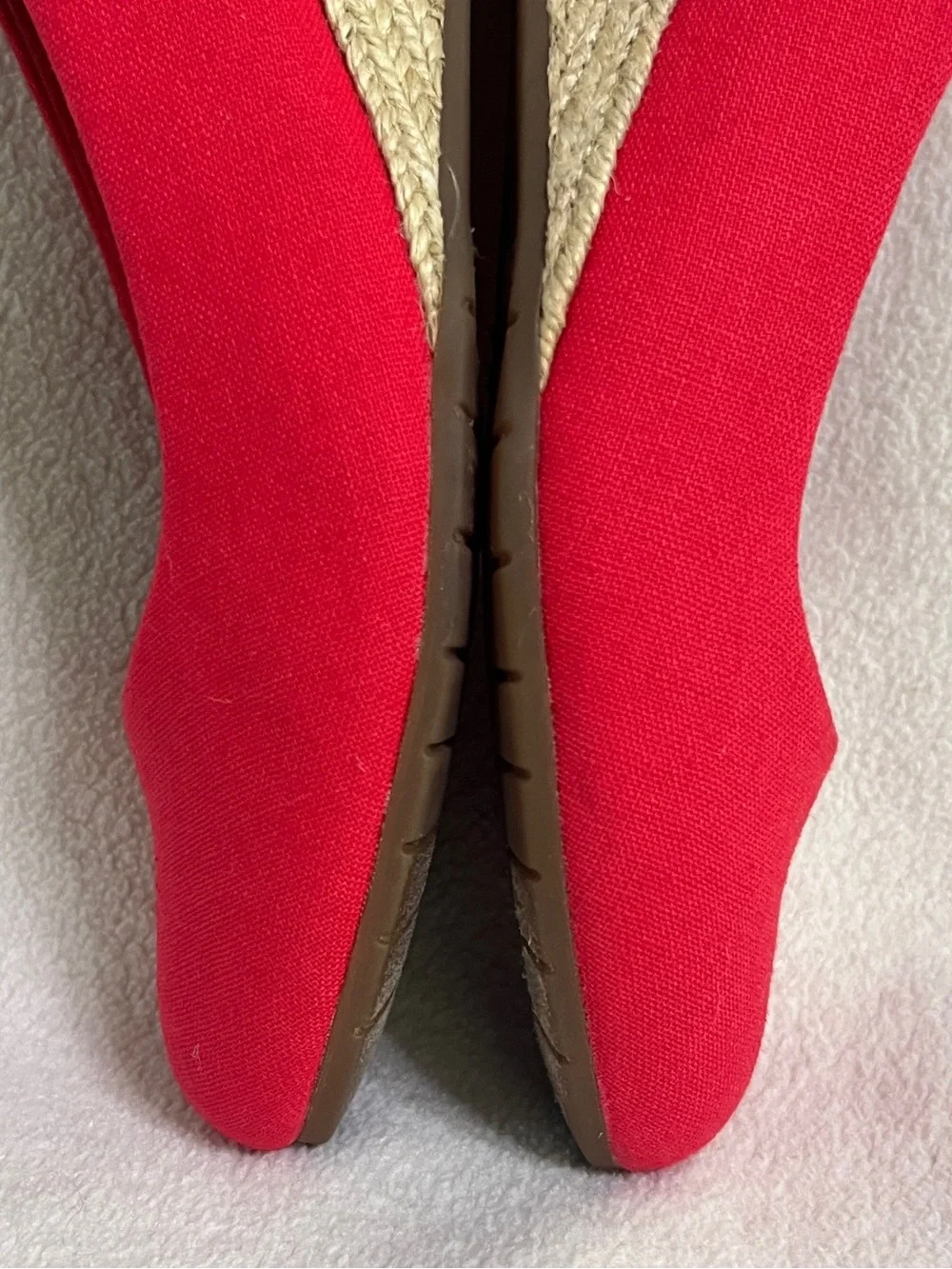 Clarks Mallory Luna Platform Wedge Shoes Red Slip On Women's Size 8.5
